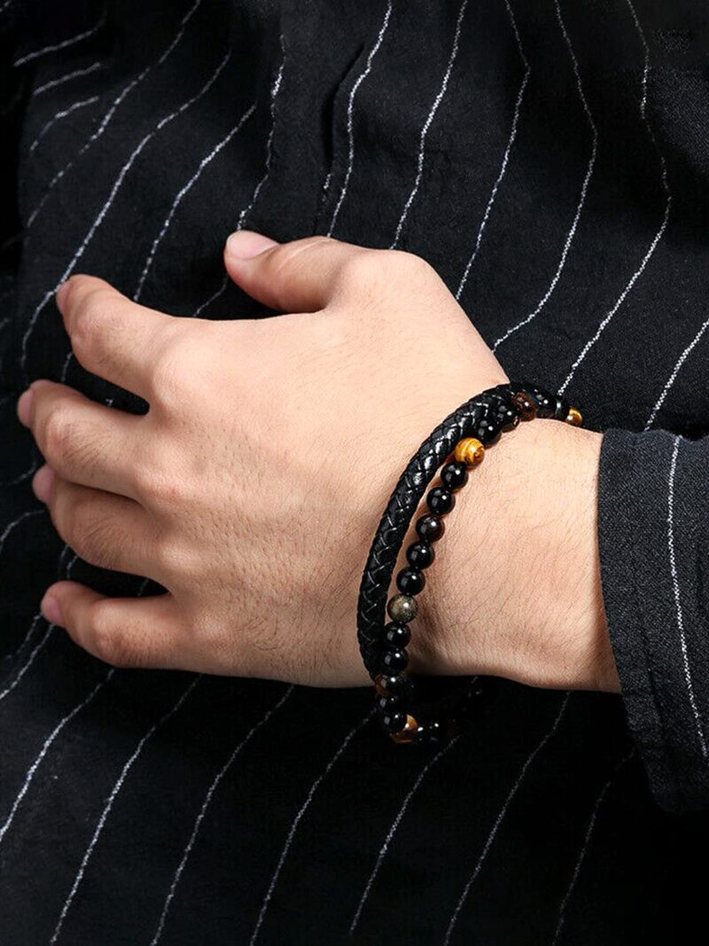 Black Bead Bracelet