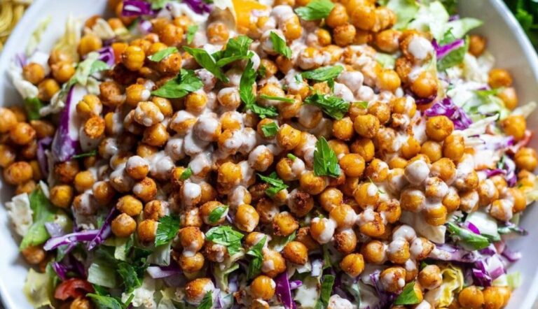 Vegan Crispy Chickpea Chopped Salad Recipe