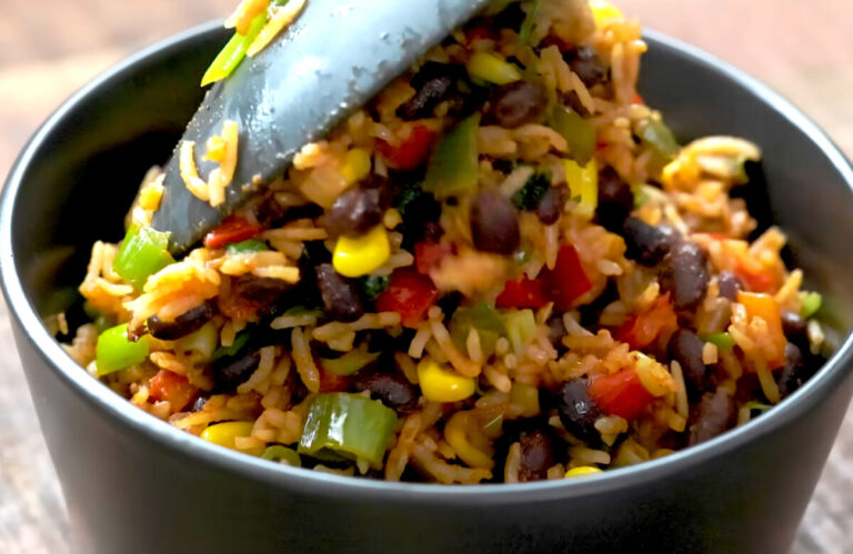 Vegan Mexican-Style Rice with Beans and Vegetables