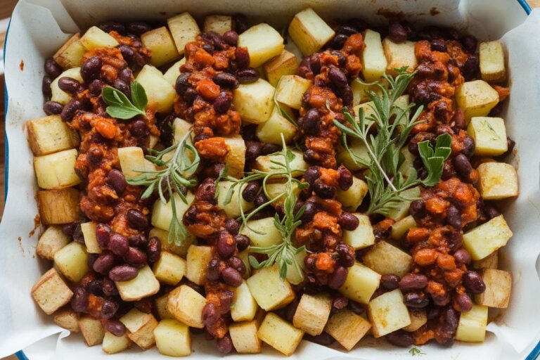 Hearty Vegan Breakfast Hash with Potatoes and Black Beans