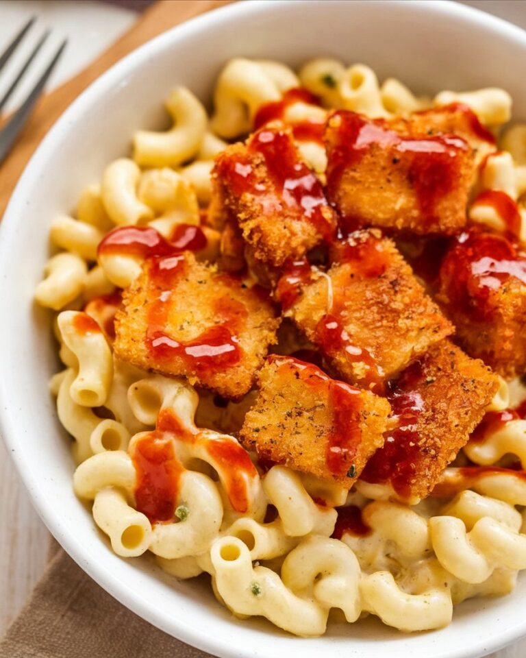 Vegan High Protein Buffalo Tofu Mac and Cheese Recipe