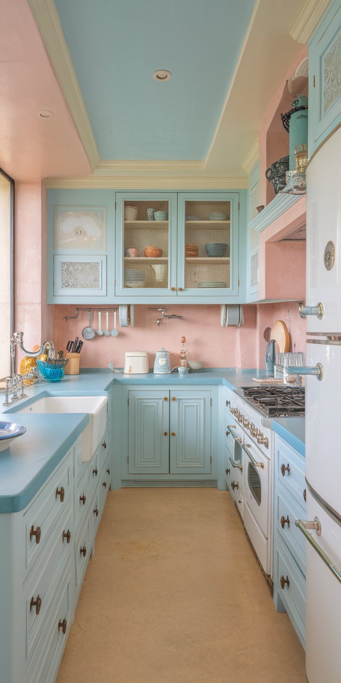 20 Luxury Small Kitchens with Pastel Colors