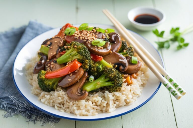 Easy Vegan Broccoli and Mushroom Stir Fry