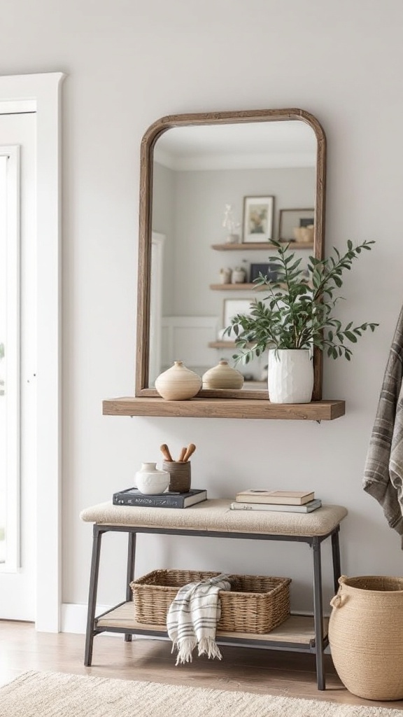 25 Stylish Modern Entryway Mirror Ideas for a Cozy Farmhouse Look