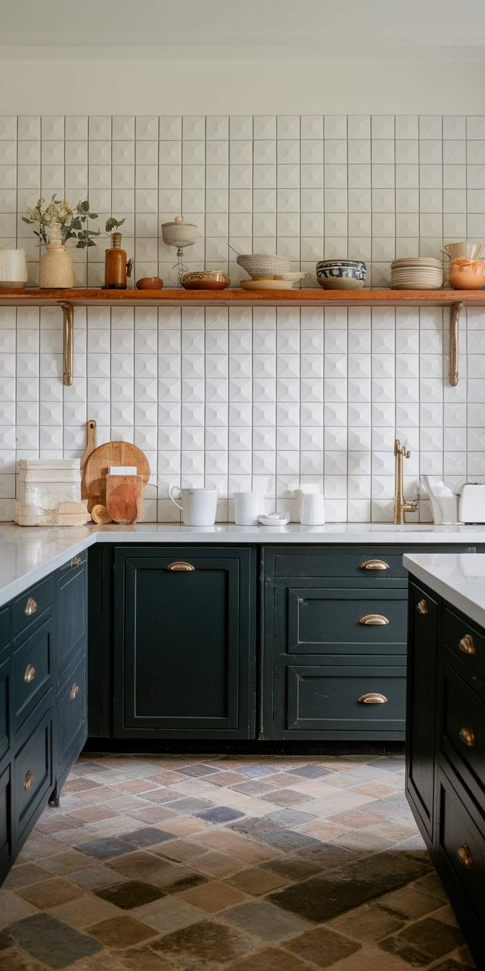 25 Backsplash Ideas For Dark Cabinets and Light Countertops